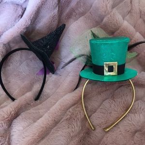 Set of festive holiday headbands